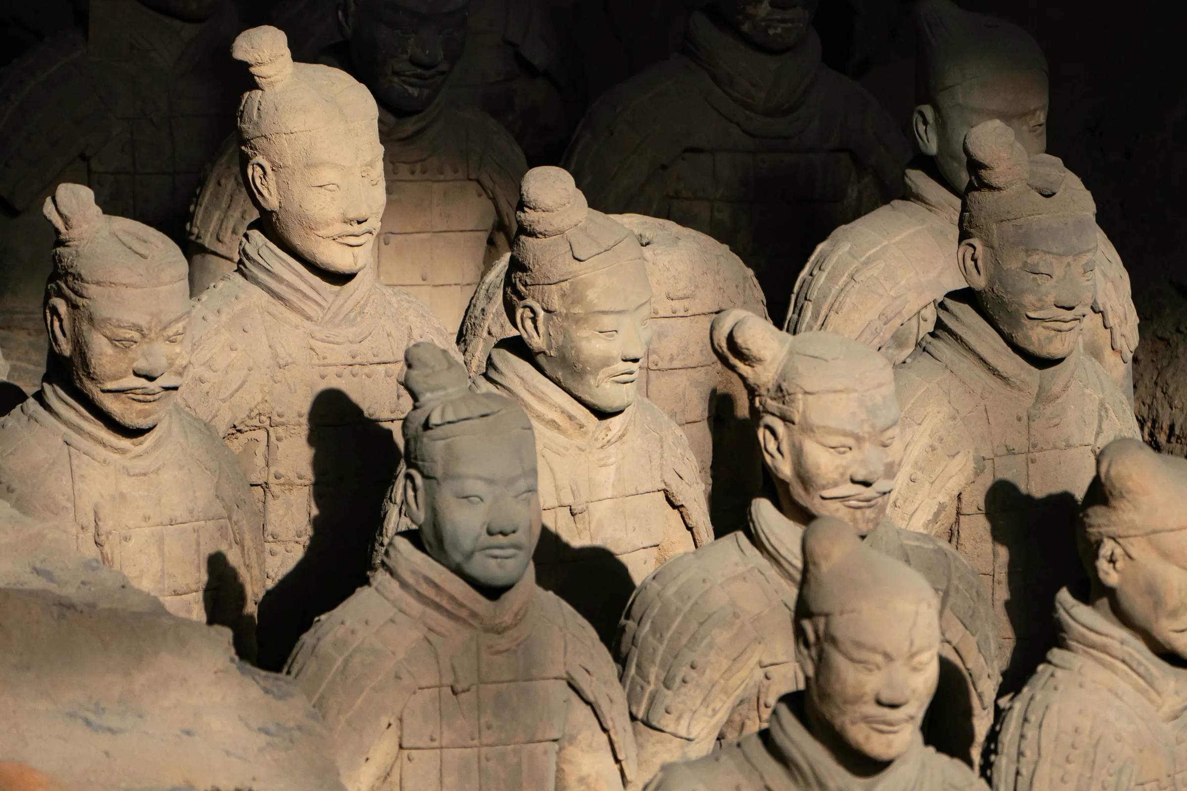 Terracotta warriors at Xi'an, portrait