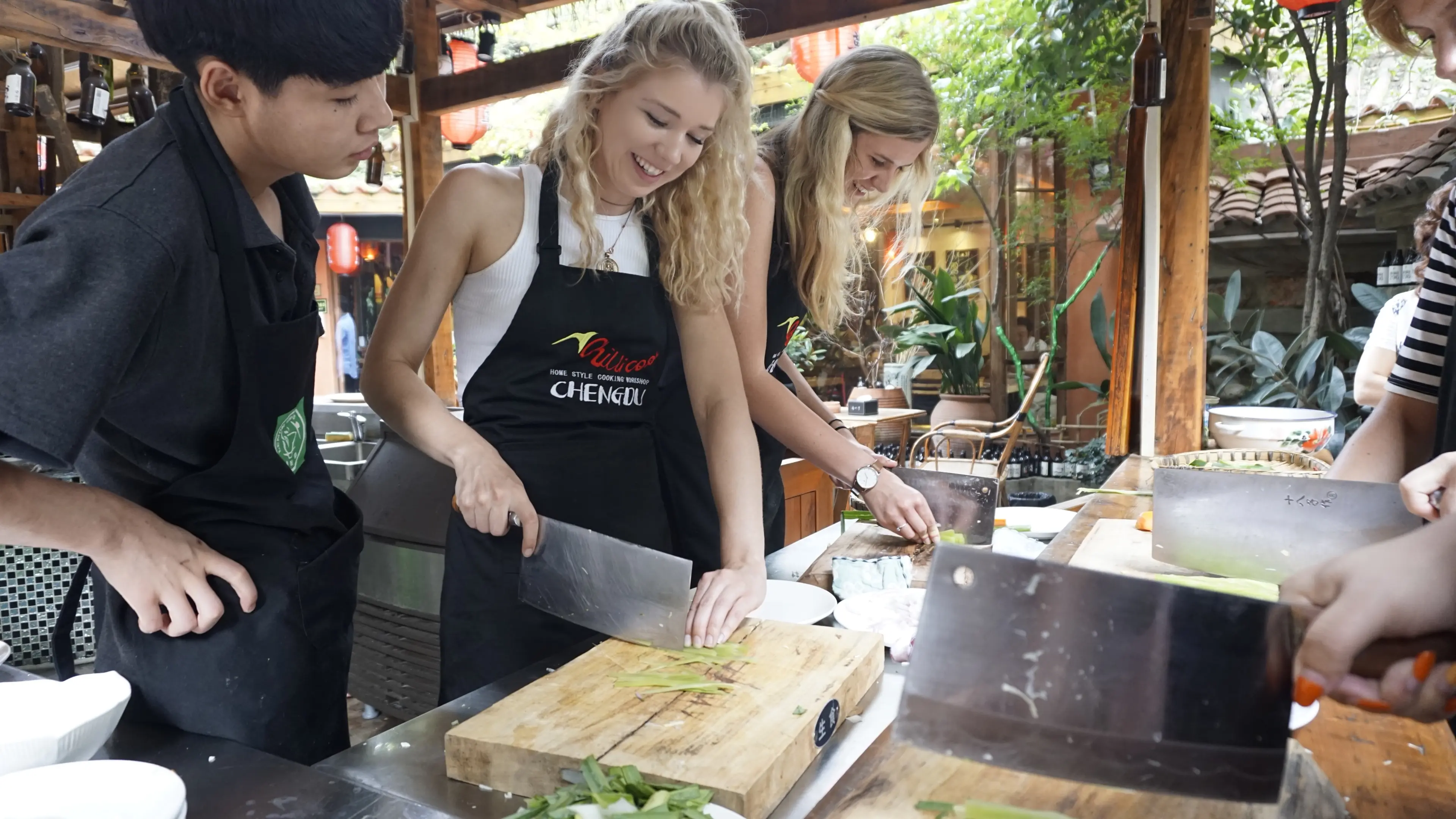 Cooking traditional Sichuan Dishes